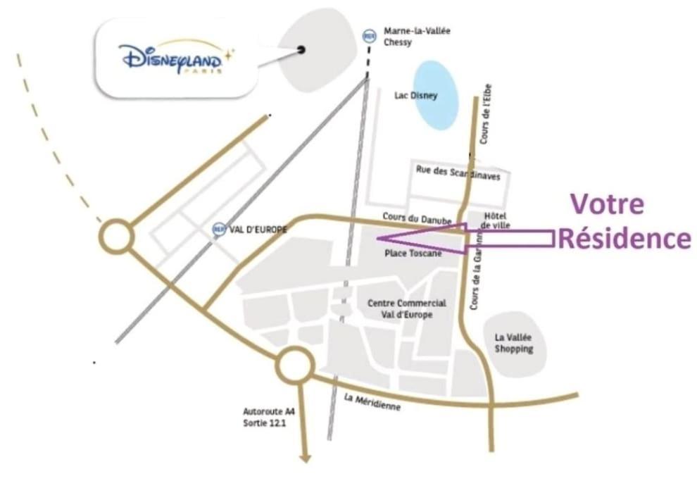 Superbe Appartement A 5 Minutes De Bus De Disneyland セリ エクステリア 写真